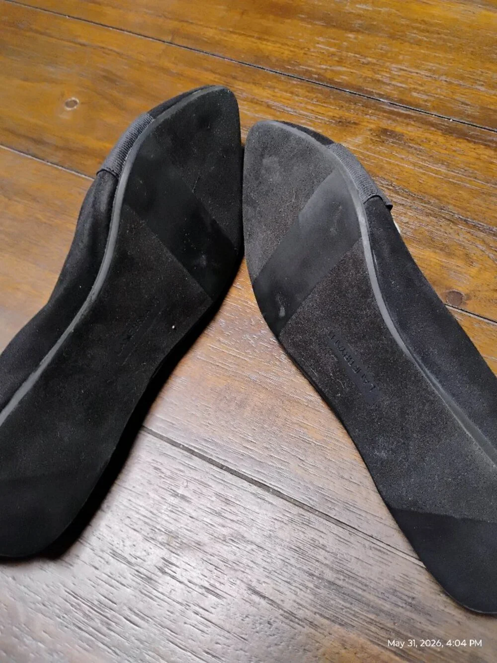 Lane Bryant Women's Black Flats Pointed Toe Shoe NWOT Size 10 Wide